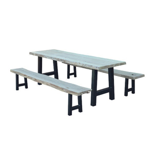 Ridgemont Table with 2 Benches Table & Benches set 8ft / Unfinished