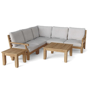 Riviera Luxe 7-Pieces Modular Set With Square Tables Conversation Set