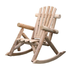 Cedar Log Rocking Chair