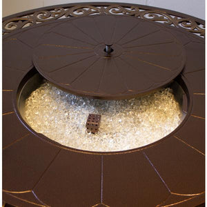 Round Cast Aluminum Decorative Fire Pit In Bronze Fire Pits