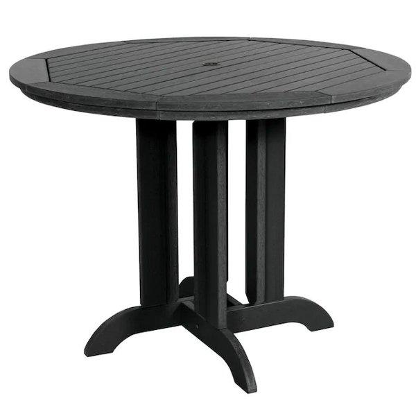 Round Counter Height Outdoor Dining Table Dining Table 48&quot; / Black