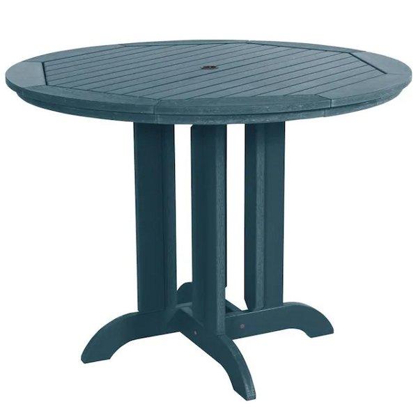 Round Counter Height Outdoor Dining Table Dining Table 48&quot; / Nantucket Blue