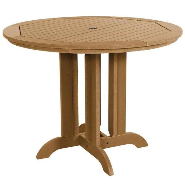 Round Counter Height Outdoor Dining Table Dining Table 48&quot; / Toffee