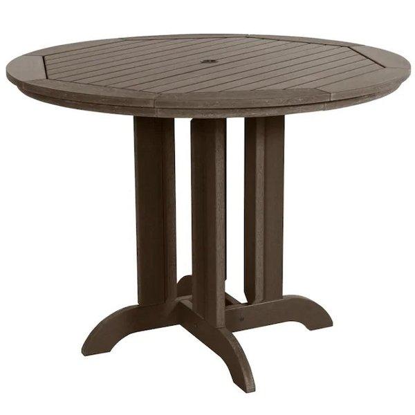 Round Counter Height Outdoor Dining Table Dining Table 48&quot; / Weathered Acorn