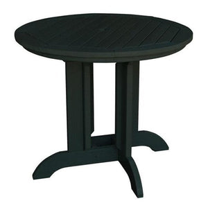 Round Diameter Outdoor Dining Table Dining Table 36" Table / Charleston Green