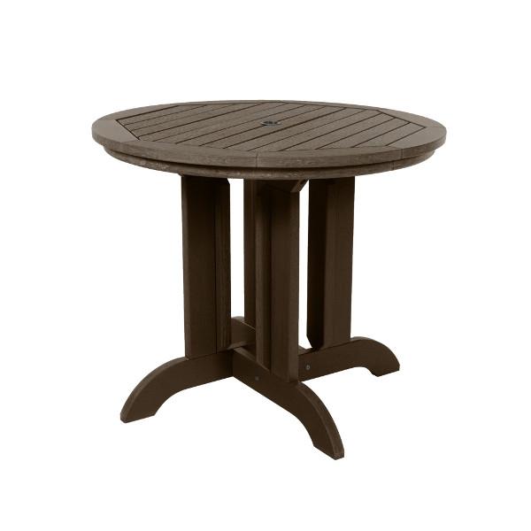 Round Diameter Outdoor Dining Table Dining Table 36&quot; / Weathered Acorn
