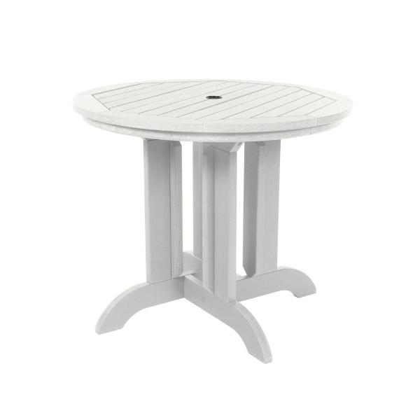 Round Diameter Outdoor Dining Table Dining Table 36&quot; / White