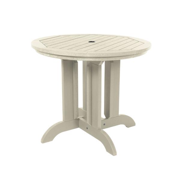 Round Diameter Outdoor Dining Table Dining Table 36&quot; / Whitewash