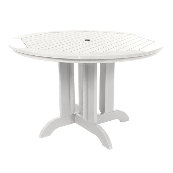 Round Diameter Outdoor Dining Table Dining Table 48&quot; / White