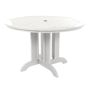 Round Diameter Outdoor Dining Table Dining Table 48" / White