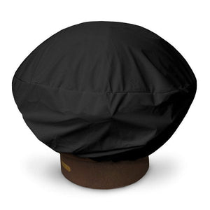 Round Fire Pit Cover Fire Pit Cover Black / 35" W x 16" H