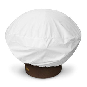 Round Fire Pit Cover Fire Pit Cover White / 35" W x 16" H
