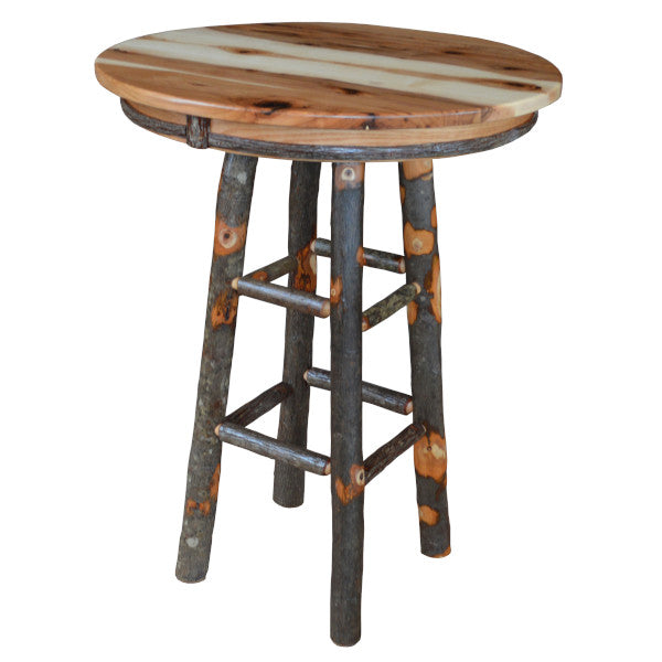 Round Hickory Bar Table