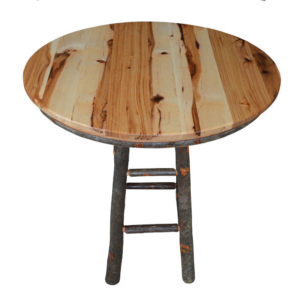 Round Hickory Bar Table Outdoor Table