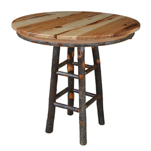 Round Hickory Bar Table Outdoor Table