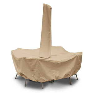 Round/Square Dining Set Cover W/Umbrella Hole Cover