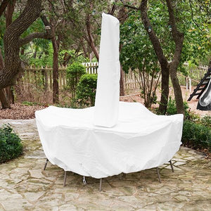 Round/Square Dining Set Cover w/Umbrella Hole Cover