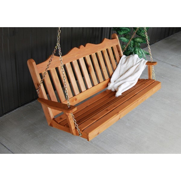 Royal English Swing Porch Swing 5ft / Include Stainless Steel Swing Hangers / Cedar Stain
