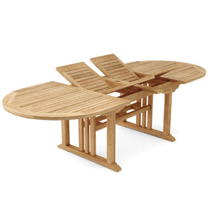 Sahara 106" Oval Double Ext. Table Outdoor Tables