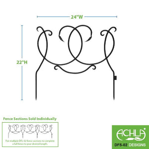 Scroll Border Fence Section Pack of 4 Fence Section