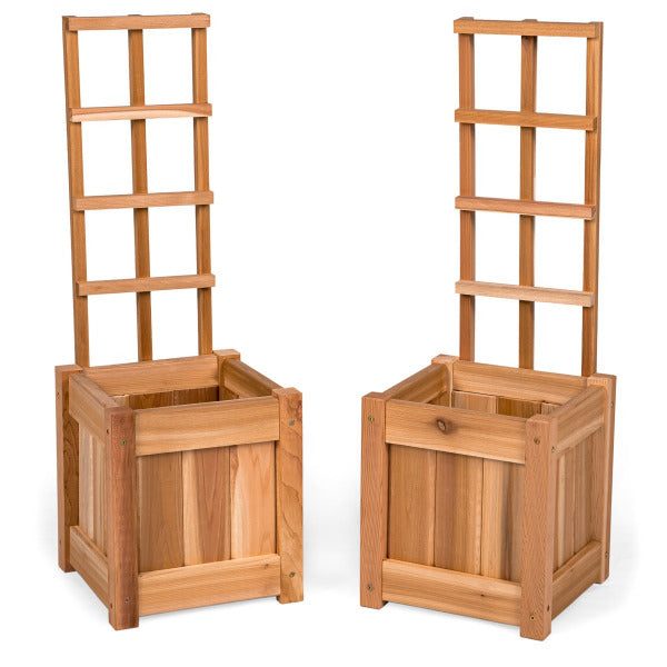 planter box with trellis Set of 2 Planter Box with Trellis