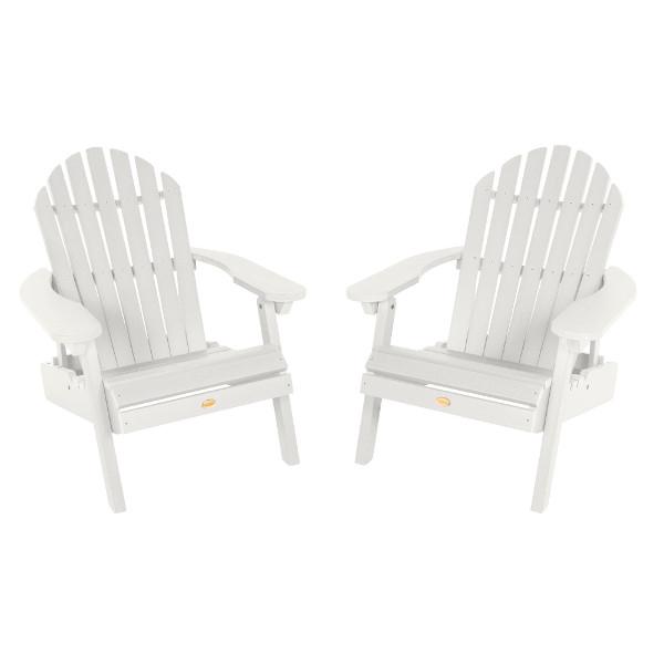 Set of Two Highwood Hamilton Folding and Reclining Adirondack Chairs Adirondack Chair White
