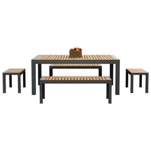 Seville 5-Pieces Rectangular Dining Set - The Charming Bench Company