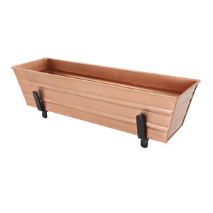 Small Flower Box With Railing Brackets Flower Box Brackets 2 x 4 inch / Copper