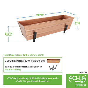 Small Flower Box With Railing Brackets Flower Box Brackets