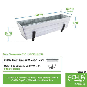 Small Flower Box With Railing Brackets Flower Box Brackets