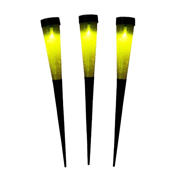 Solar Sparkle Cone-3 pack Sparkle Cones Yellow