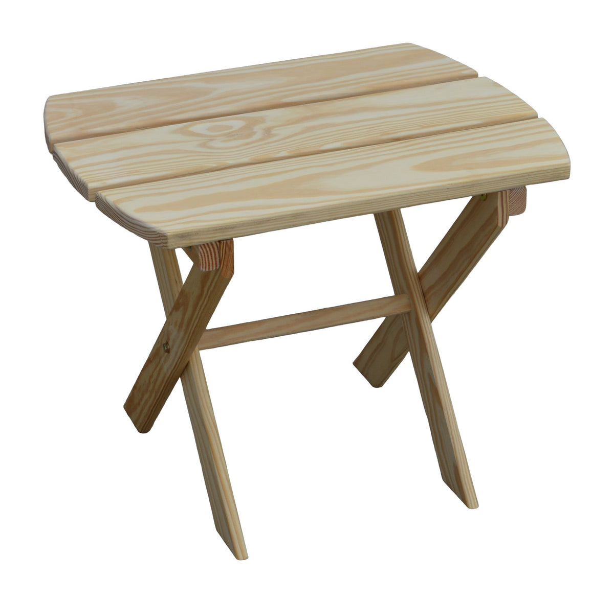 Solid Knotfree Yellow Pine Folding Oval End Table Outdoor Table