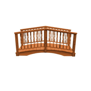 Spindle Bridge Garden Bridge 3' x 8' / Cedar Stain