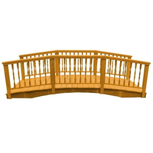 Spindle Bridge Garden Bridge 4' x 12' / Natural Stain