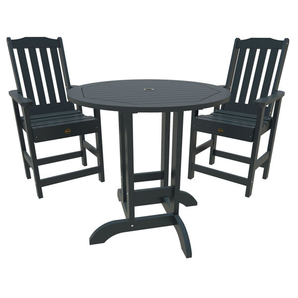 Springville 3pc Round Counter Dining Set Dining Set Federal Blue
