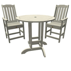Springville 3pc Round Counter Dining Set Dining Set Harbor Gray