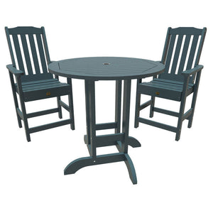 Springville 3pc Round Counter Dining Set Dining Set Nantucket Blue