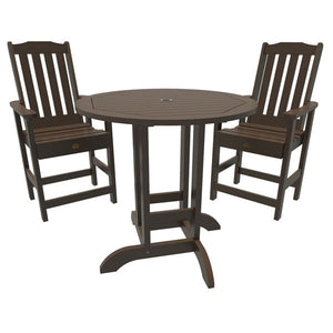 Springville 3pc Round Counter Dining Set Dining Set Weathered Acorn