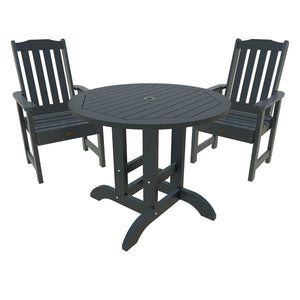 Springville 3pc Round Dining Set Dining Set Federal Blue