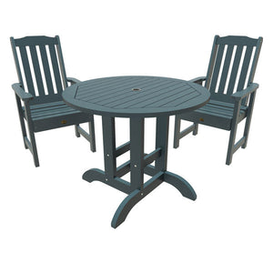 Springville 3pc Round Dining Set Dining Set Nantucket Blue