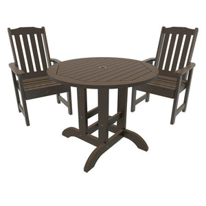 Springville 3pc Round Dining Set Dining Set Weathered Acorn