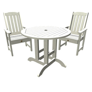 Springville 3pc Round Dining Set Dining Set Whitewash