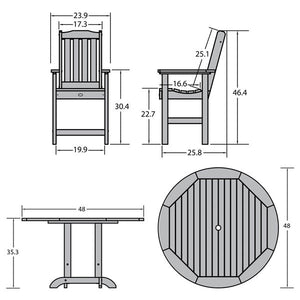 Springville 5pc Round Counter Dining Set Dining Set