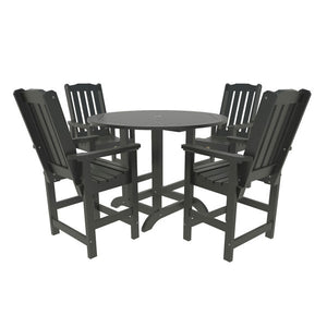 Springville 5pc Round Counter Dining Set Dining Set Black
