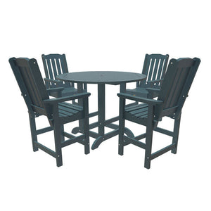 Springville 5pc Round Counter Dining Set Dining Set Nantucket Blue