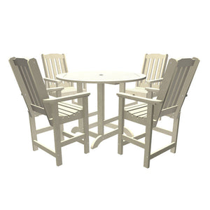 Springville 5pc Round Counter Dining Set Dining Set Whitewash