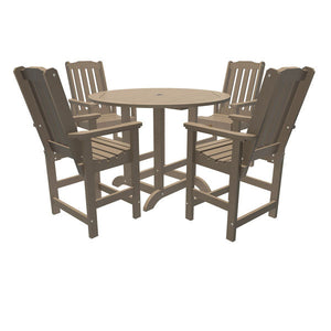 Springville 5pc Round Counter Dining Set Dining Set Woodland Brown