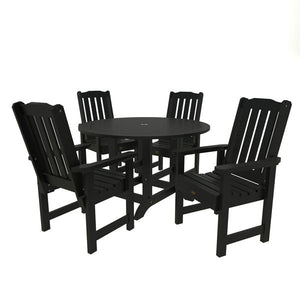 Springville 5pc Round Dining Set Dining Set Black