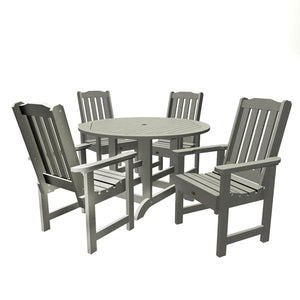 Springville 5pc Round Dining Set Dining Set Coastal Teak