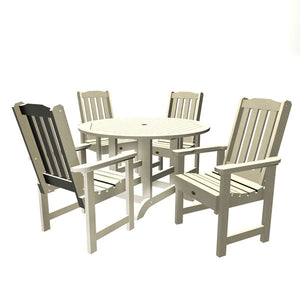 Springville 5pc Round Dining Set Dining Set Whitewash